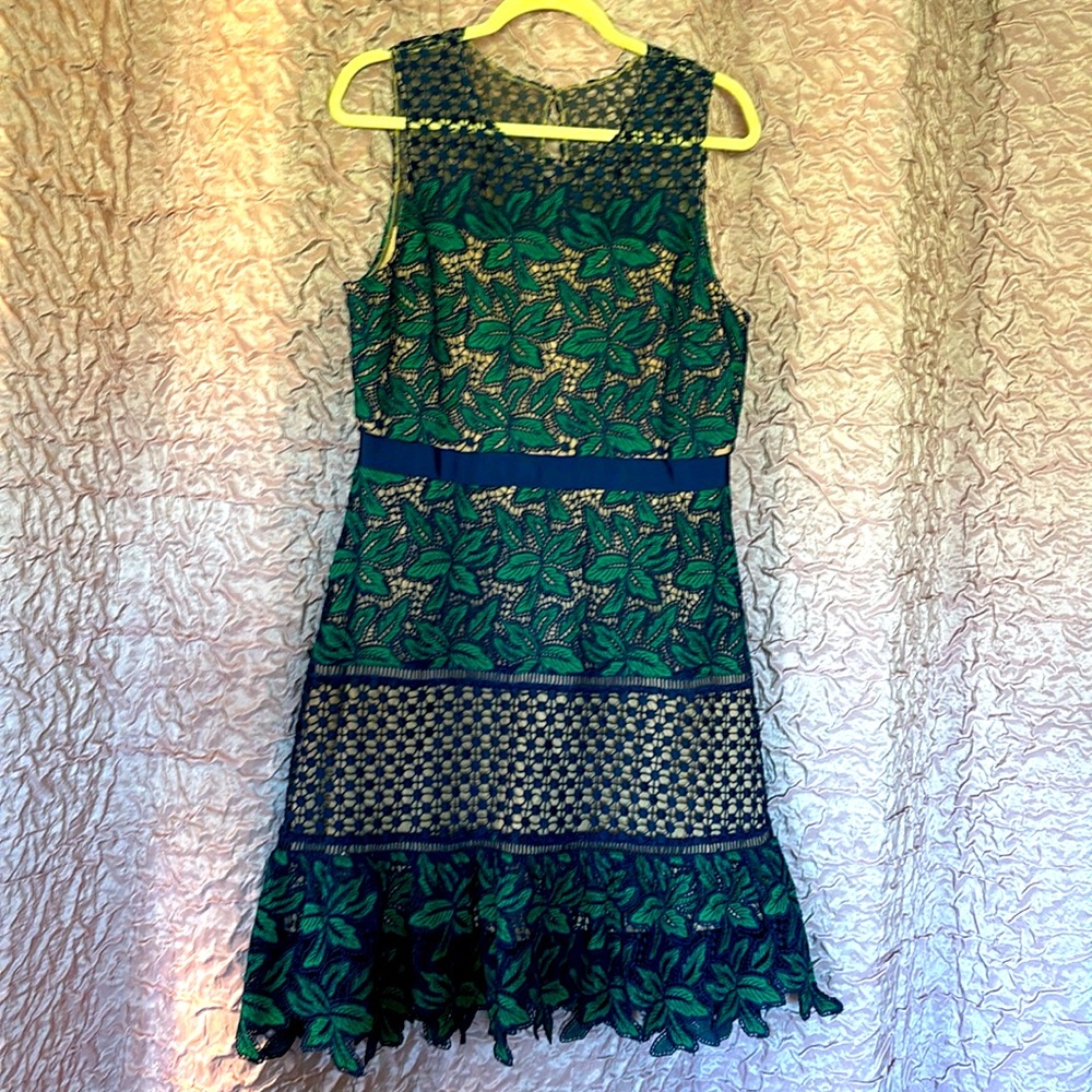Beautiful lace and ribbons such a feminine dress